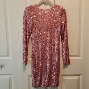 KAOS Mini Dress in Pink Sequins Size US 8 EU 38 Brand New NWT